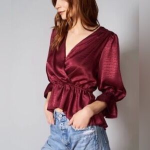 Hutch Elegant Burgundy blouse Medium